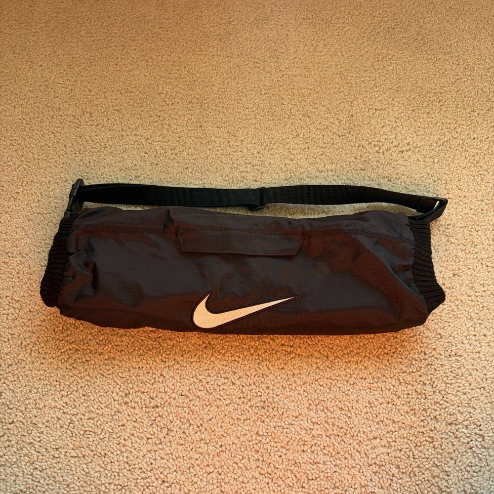 Nike Belted Football Hand Warmer Accessory Cold Weather Games Swoosh Logo Black